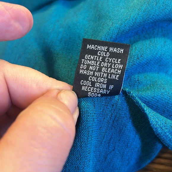 Rafaela Turquoise Ruffle Collar Cardigan New With Tags Size 3X - Picture 10 of 10